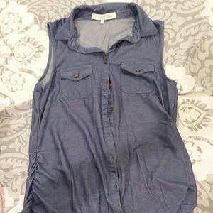 Large maternity button up shirt